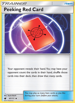 Peeking Red Card